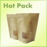 kraft doypack with ziplock top